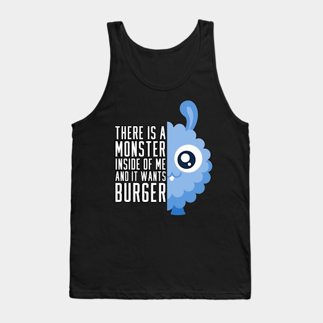 Burger Monster Tank Top by ArticaDesign